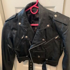 Wilsons Leather Biker Jacket  XS